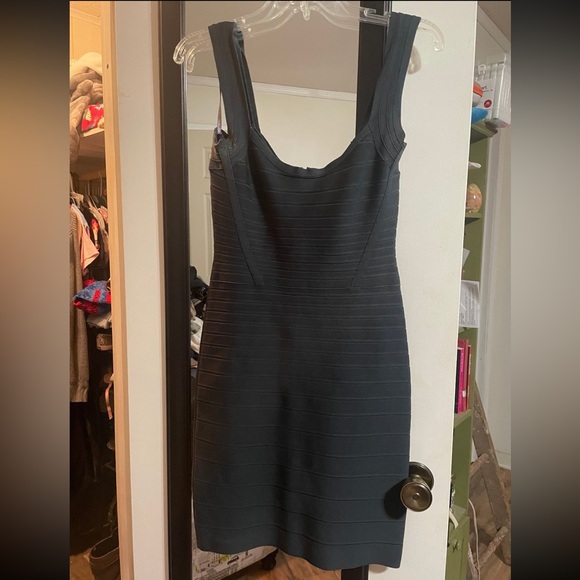 Navy Herve Leger bandage dress - Picture 2 of 6